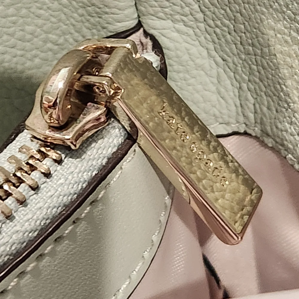 Kate Spade Infinite Triple Compartment Mint Leather Tote Bag - Picture 7 of 7